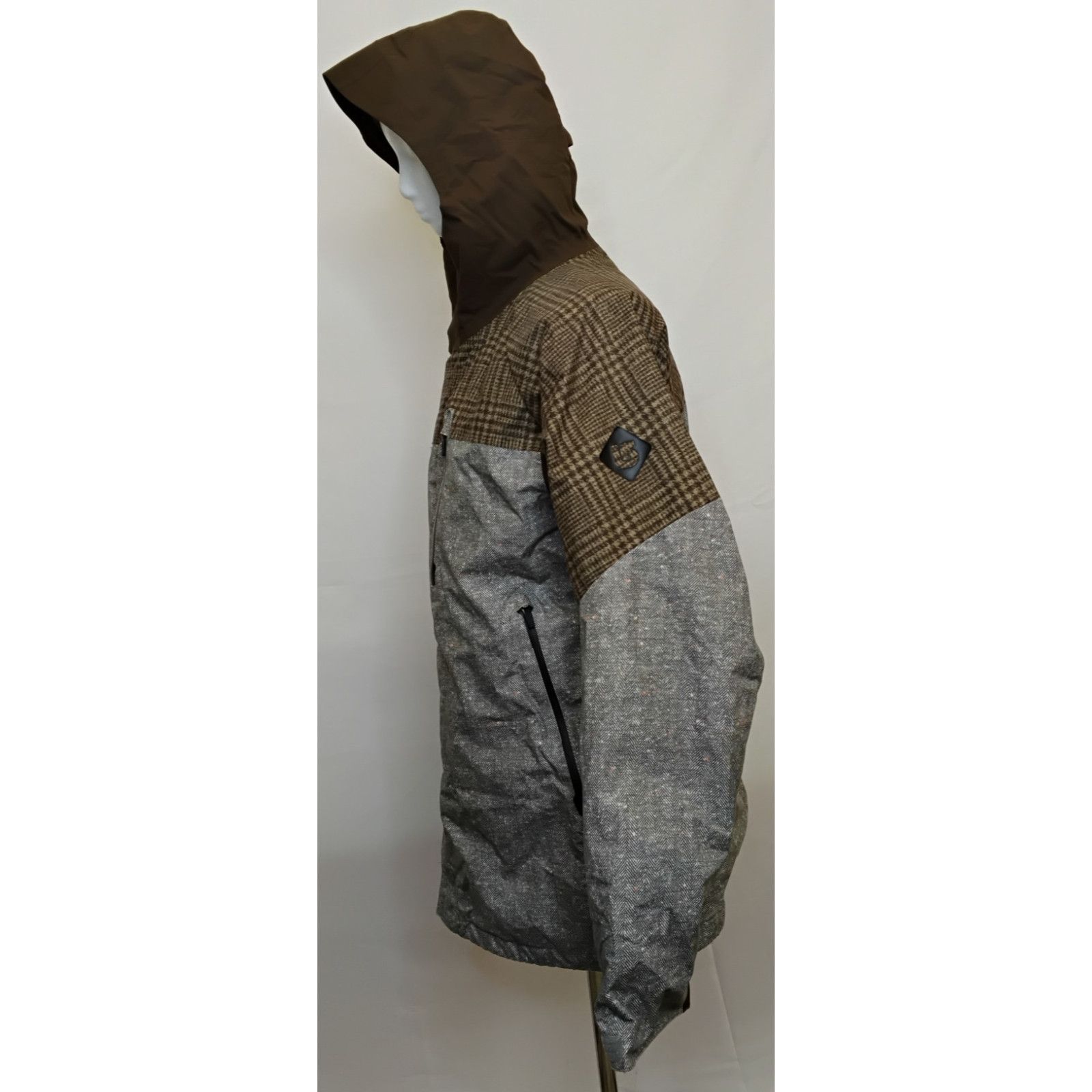 Burton Burton Snowboard Jacket Men's L Brown/Gray Herringbone Size US L / EU 52-54 / 3 - 4 Thumbnail