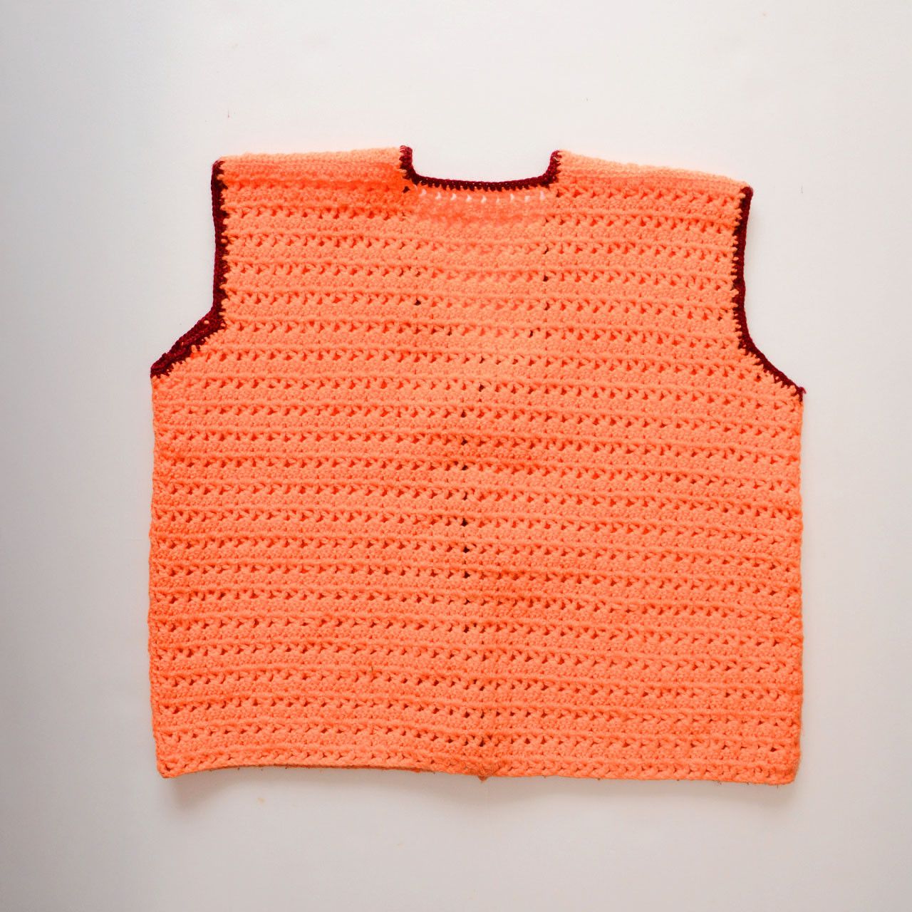 Other Handmade Showa Retro Acrylic Knit Vest – Japan Vintage Size US XXS / EU 40 - 3 Thumbnail