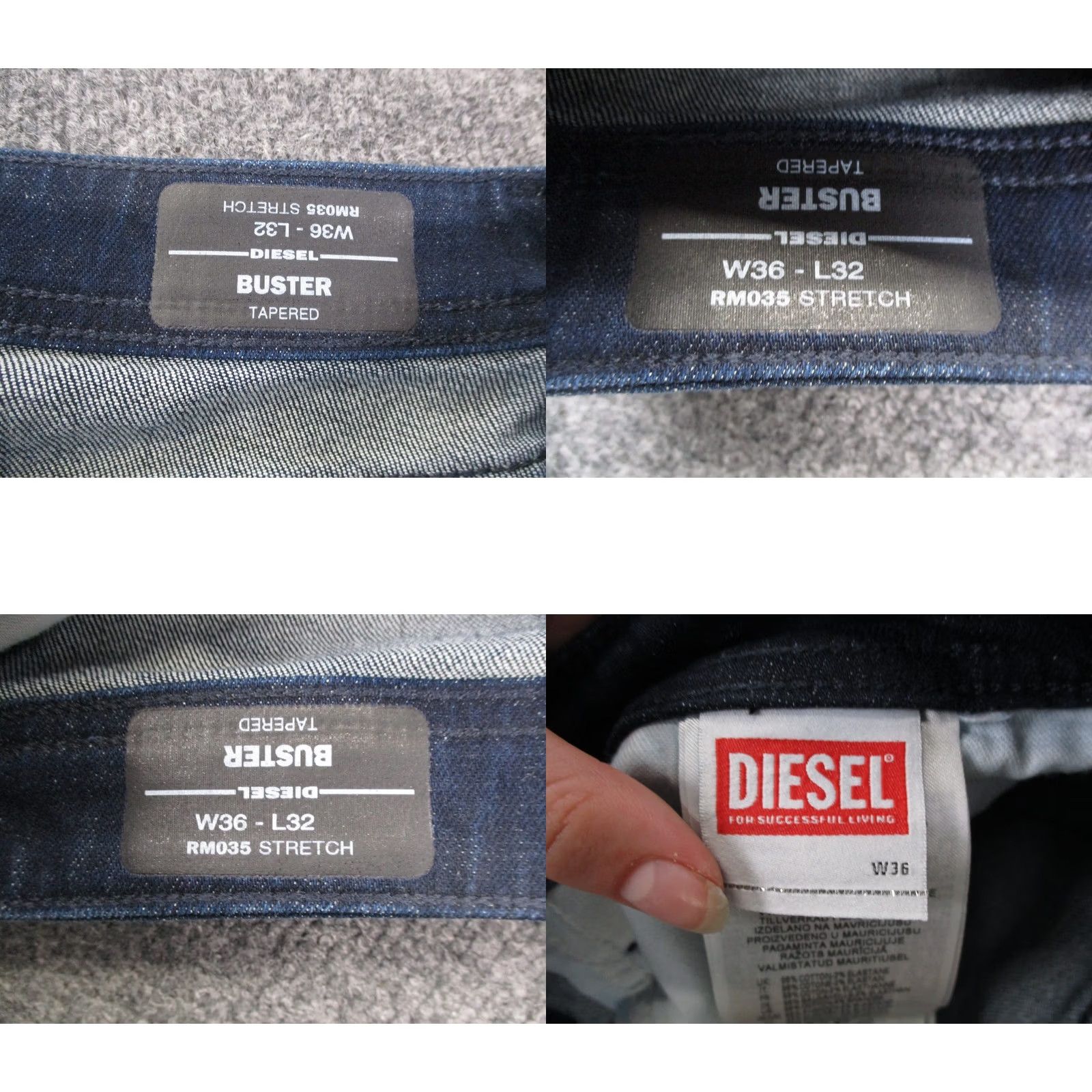 Diesel Diesel Jeans Men 36 X 32 Denim Workwear Medium Blue Regular Tapered Pockets Jeans Mens Size US 36 / EU 52 - 8 Thumbnail