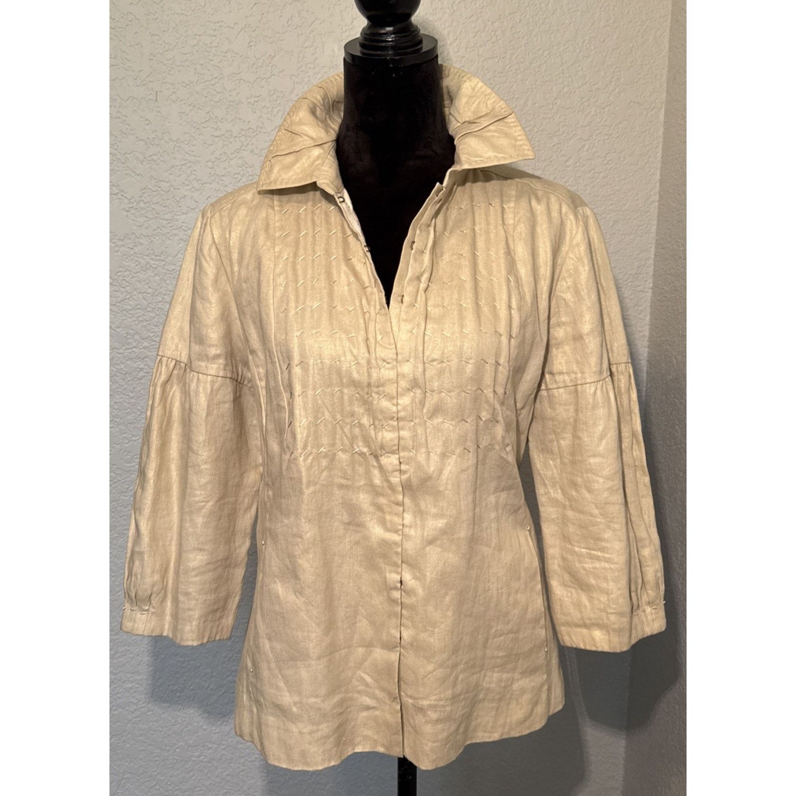 Elie Tahari elie tahari 100 linen hook and eye jacket Size XL / US 12-14 / IT 48-50 - 7 Thumbnail