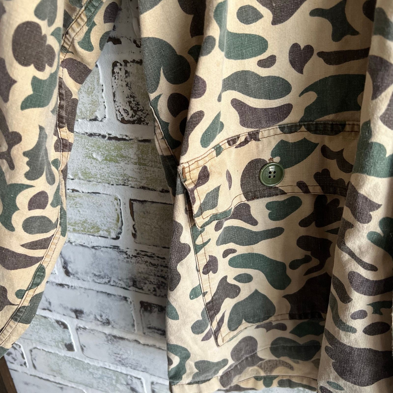 Unknown London Rare Vintage 40's Frog Camo Button Up Jacket Size XXL 24x31 Size US XL / EU 56 / 4 - 7 Thumbnail