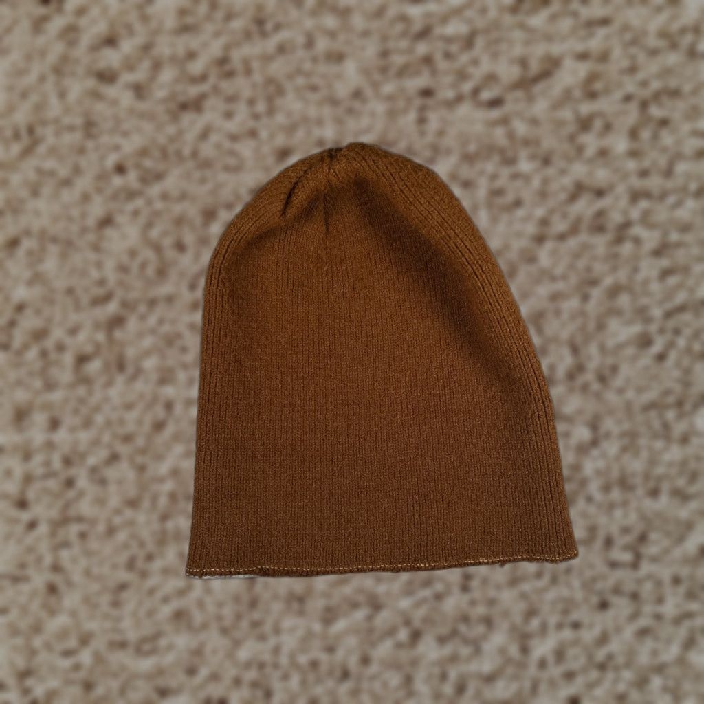 Vintage VINTAGE Beanie Toque Adult One Size Brown Knit Acrylic Blend Camp Hike Ski Outdoors Size ONE SIZE - 1 Thumbnail