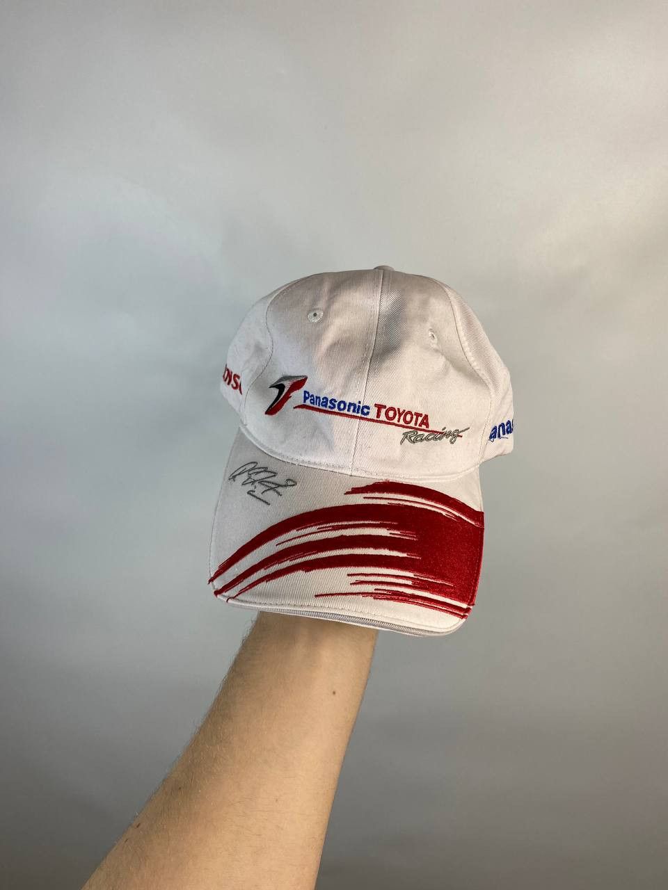 Vintage PANASONIC TOYOTA RACING #17 White Baseball Cap Size ONE SIZE - 1 Thumbnail