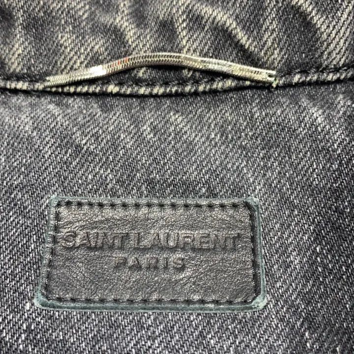 Saint Laurent Black Long Sleeve Denim Jacket-2507