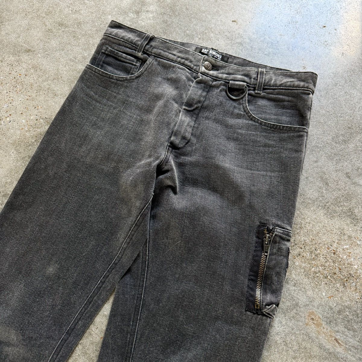 Raf Simons Raf Simons AW04 Ma-1 pocket denim jeans Size US 31 - 2 Thumbnail