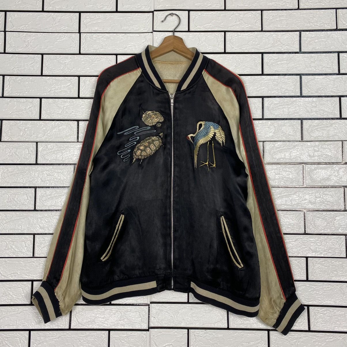 Japanese Brand 🔥Vintage Reversible Souvenir Sukajan Jacket Embroidery Toyo Size US L / EU 52-54 / 3 - 3 Thumbnail