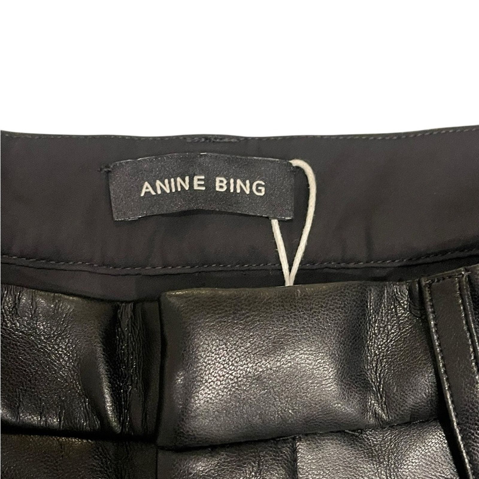 Anine Bing Anine Bing Carmen Wide Leg Recycled leather Pants Women's 32 Size 32" / US 10 / IT 46 - 6 Thumbnail