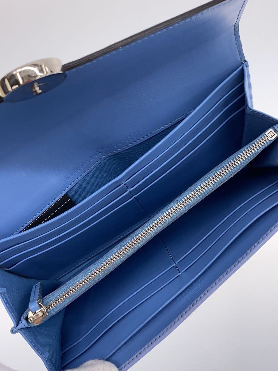 Fendi Fendi Leather Long Wallet Blue Size ONE SIZE - 6 Thumbnail