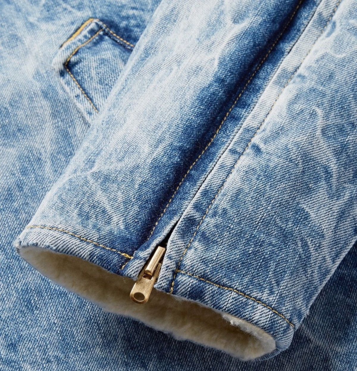 Fear of God Fear of God FOG 5th Alpaca Denim Coat Sherpa Lined Size S Size US S / EU 44-46 / 1 - 7 Thumbnail