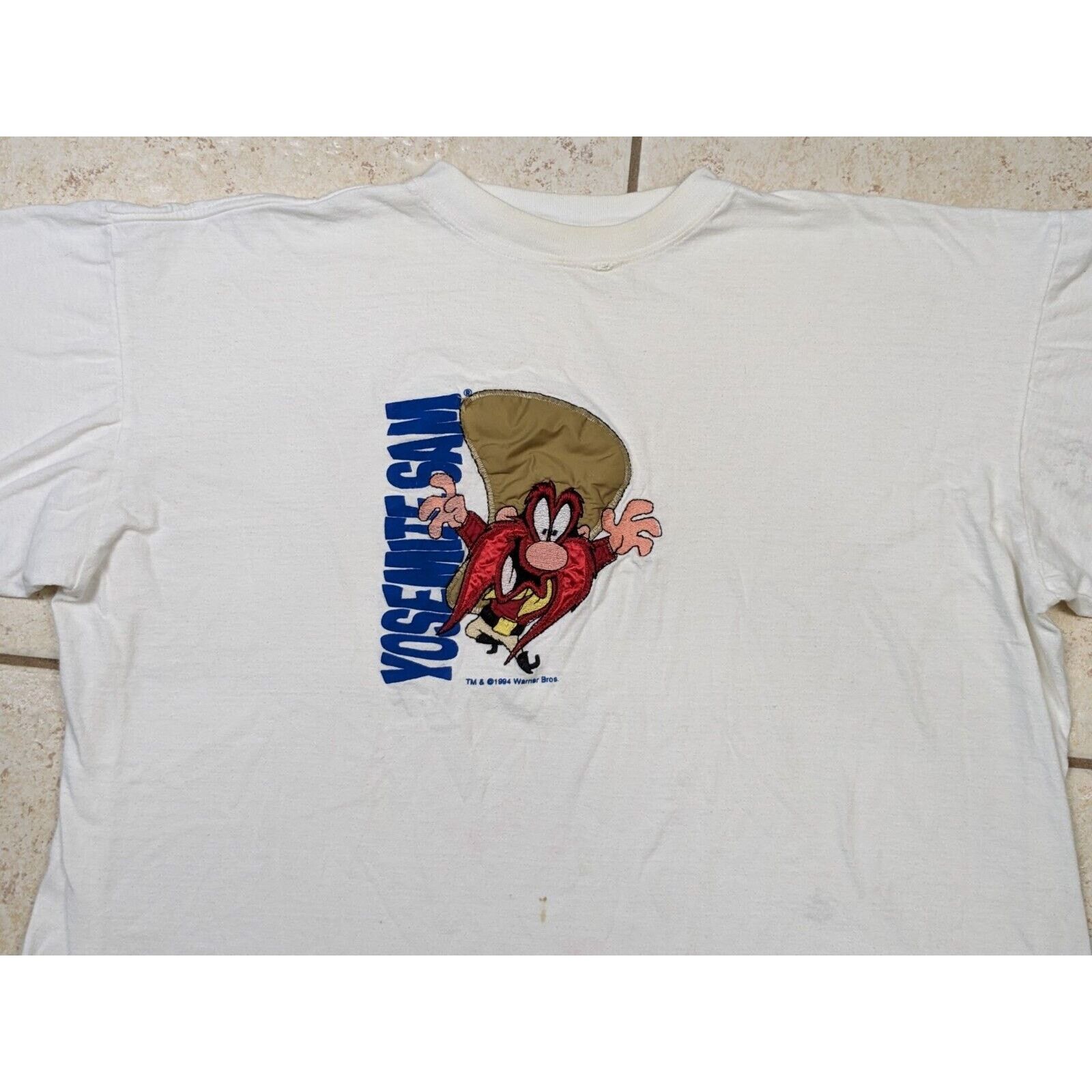 Other Vtg Loony Tunes Yosemite Sam Embroidered T-Shirt 1994 READ Size US L / EU 52-54 / 3 - 3 Thumbnail