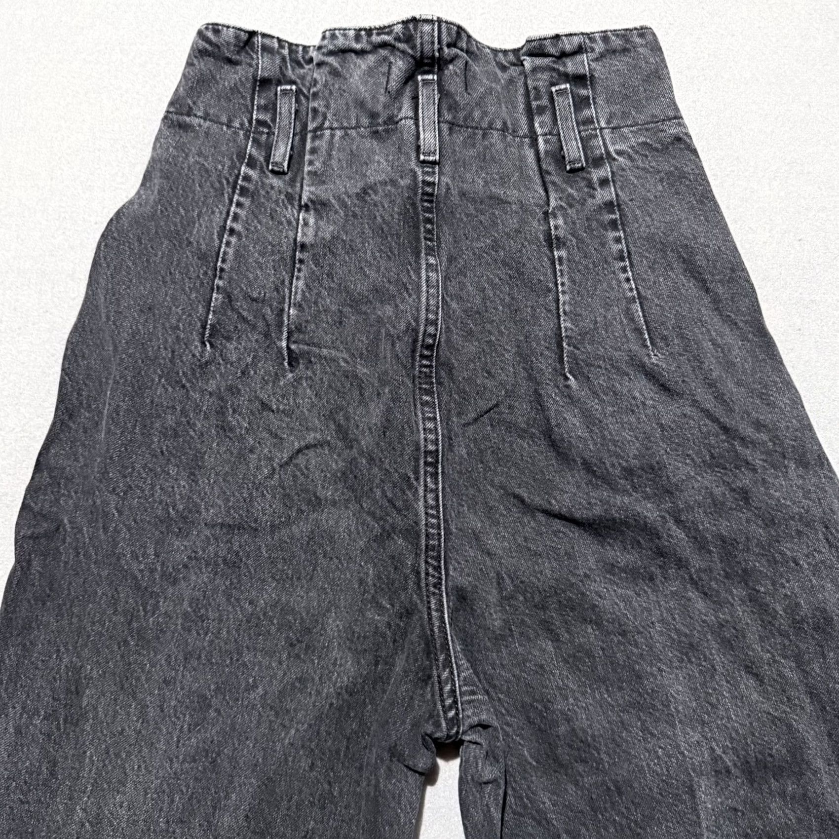 Abercrombie & Fitch Abercrombie & Fitch Mom Paperbag Jeans Womens Denim High Rise Frayed Tapered - 2 Size 26" / US 2 / IT 38 - 4 Thumbnail
