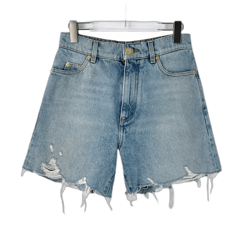 Balmain Balmain Blue Distressed Cotton Denim Jacket Size XS / US 0-2 / IT 36-38 - 1 Thumbnail
