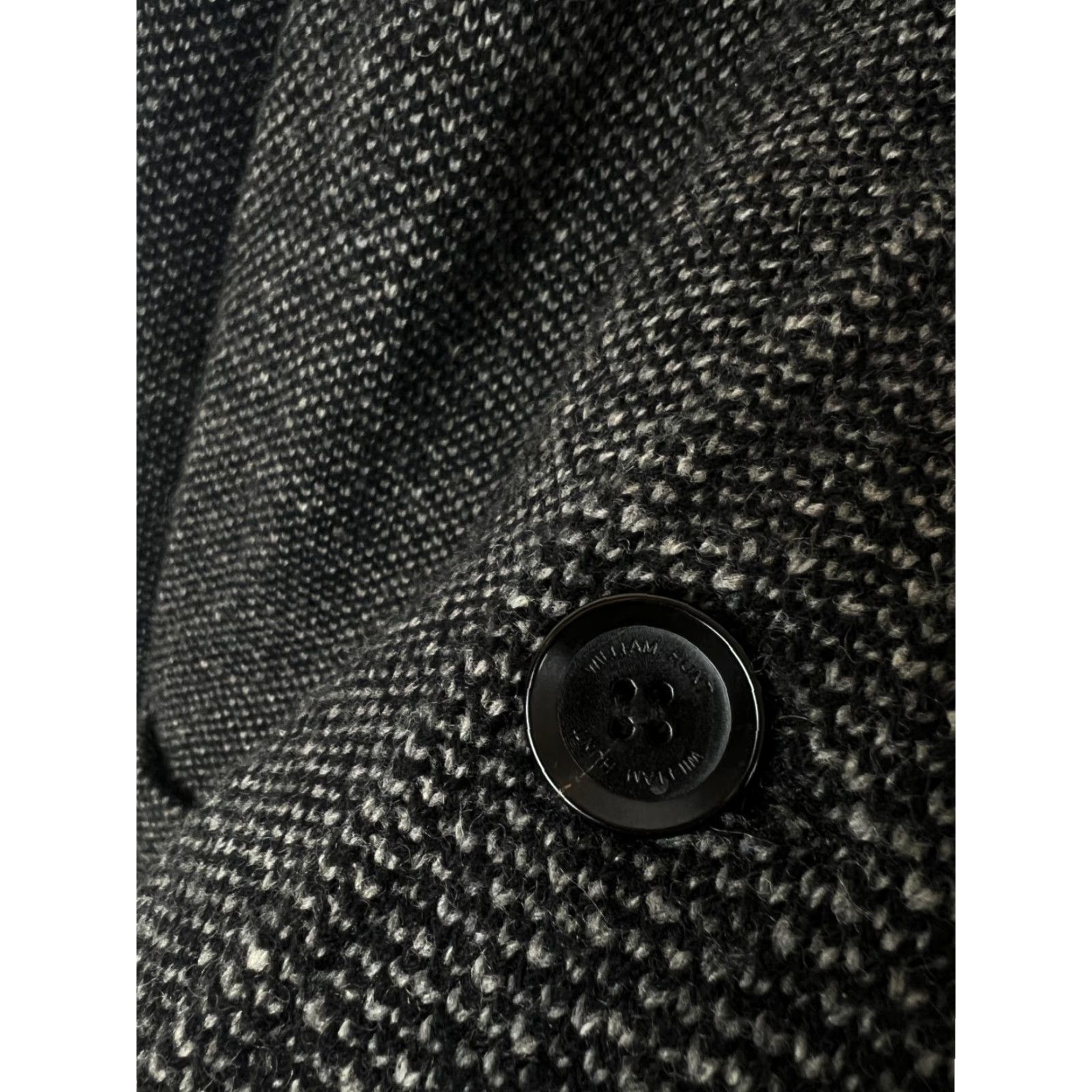 Vintage William Hunt Wool Knit Blazer Jacket Blazer Men S Blue Herringbone 90s Classic Wool Blazer Mens Size 36R - 5 Thumbnail