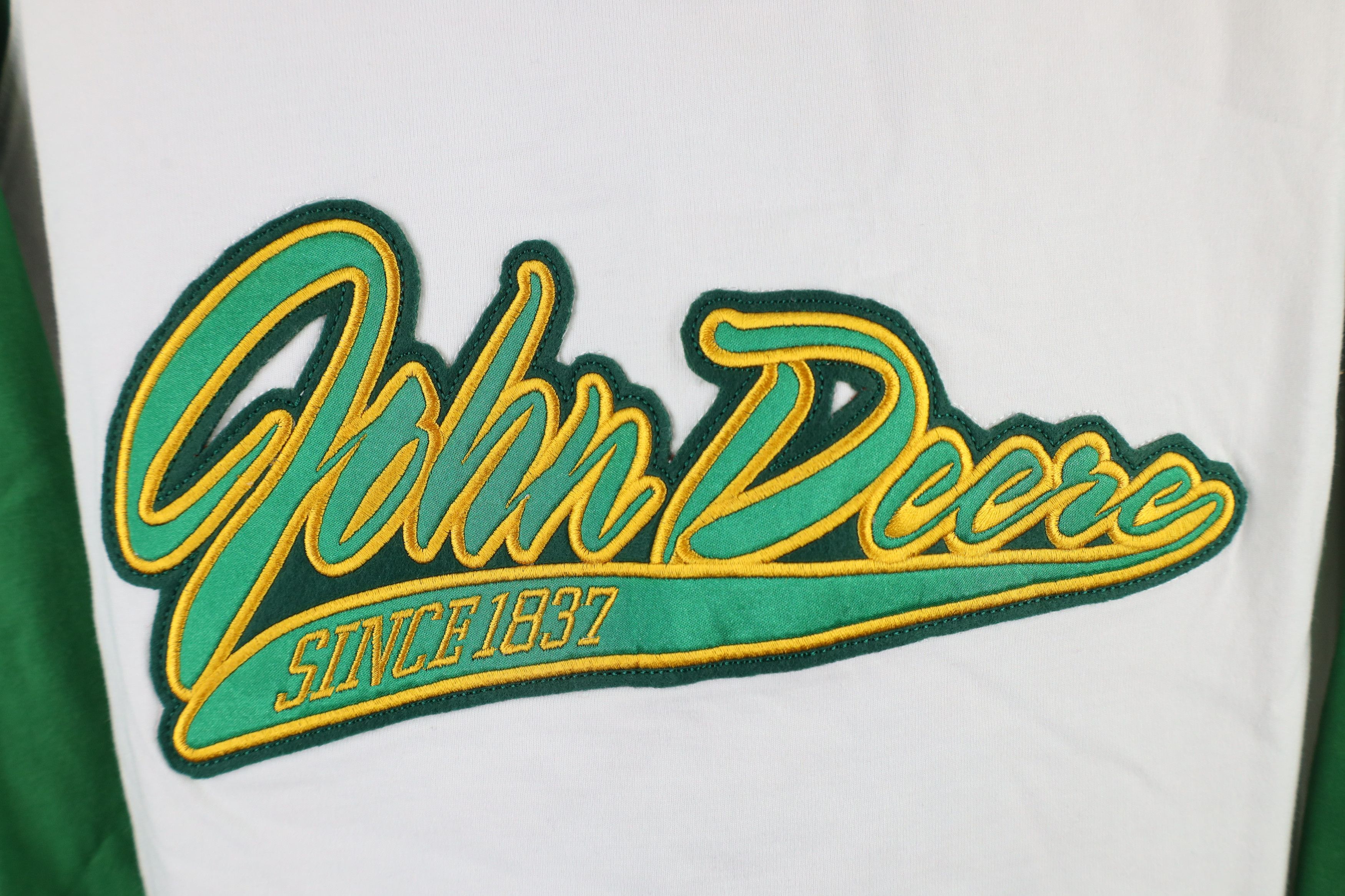 John Deere × Vintage Vintage John Deere Script 3/4 Sleeve Raglan T-Shirt Cotton Size US XXL / EU 58 / 5 - 4 Thumbnail