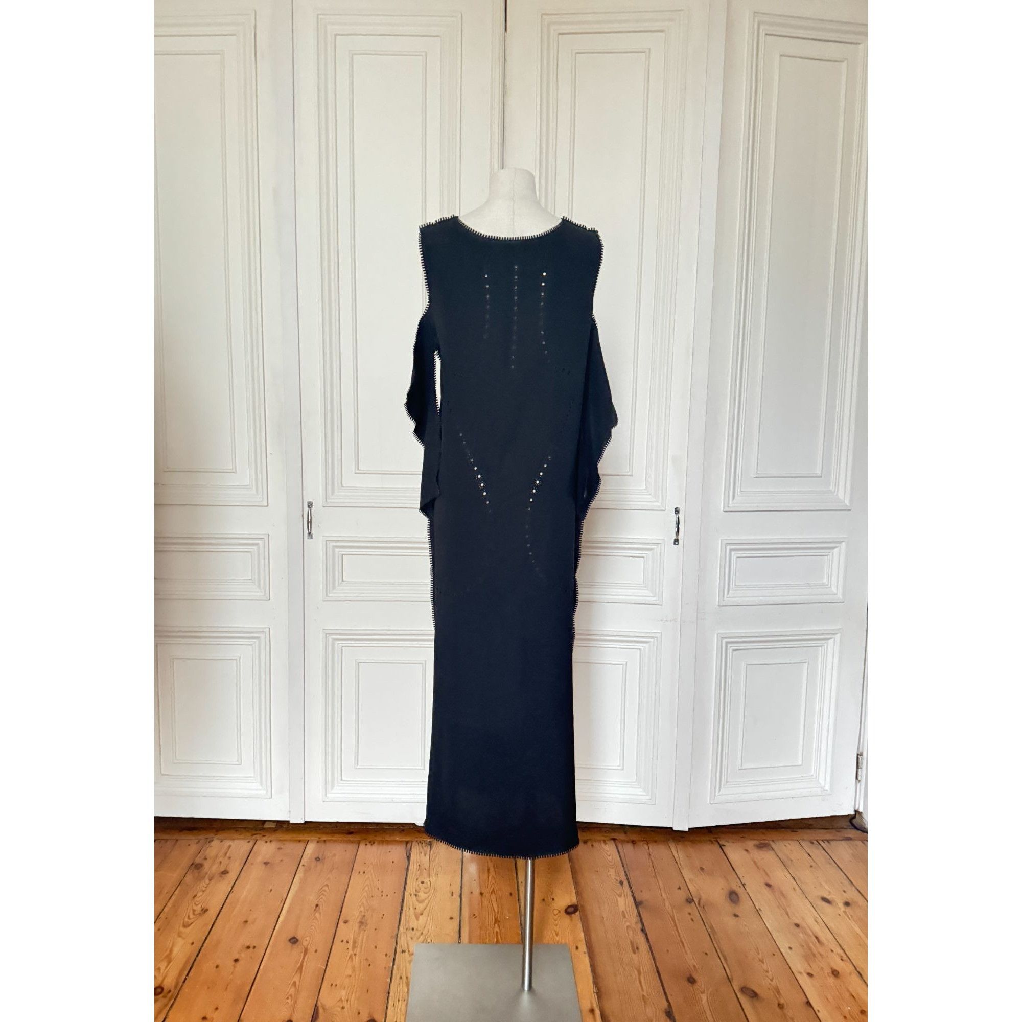 Issey Miyake Cut Off Black Dress Size M / US 6-8 / IT 42-44 - 3 Thumbnail