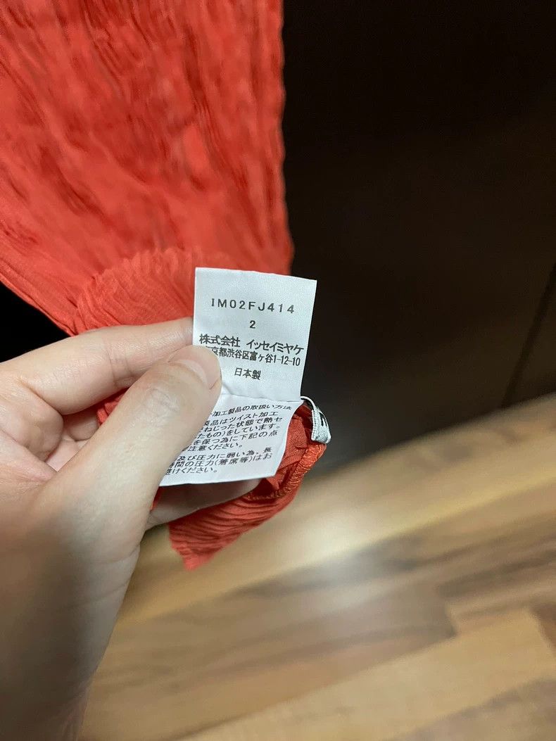Issey Miyake Issey Miyake Orange pleated see-through top Size M / US 6-8 / IT 42-44 - 6 Thumbnail