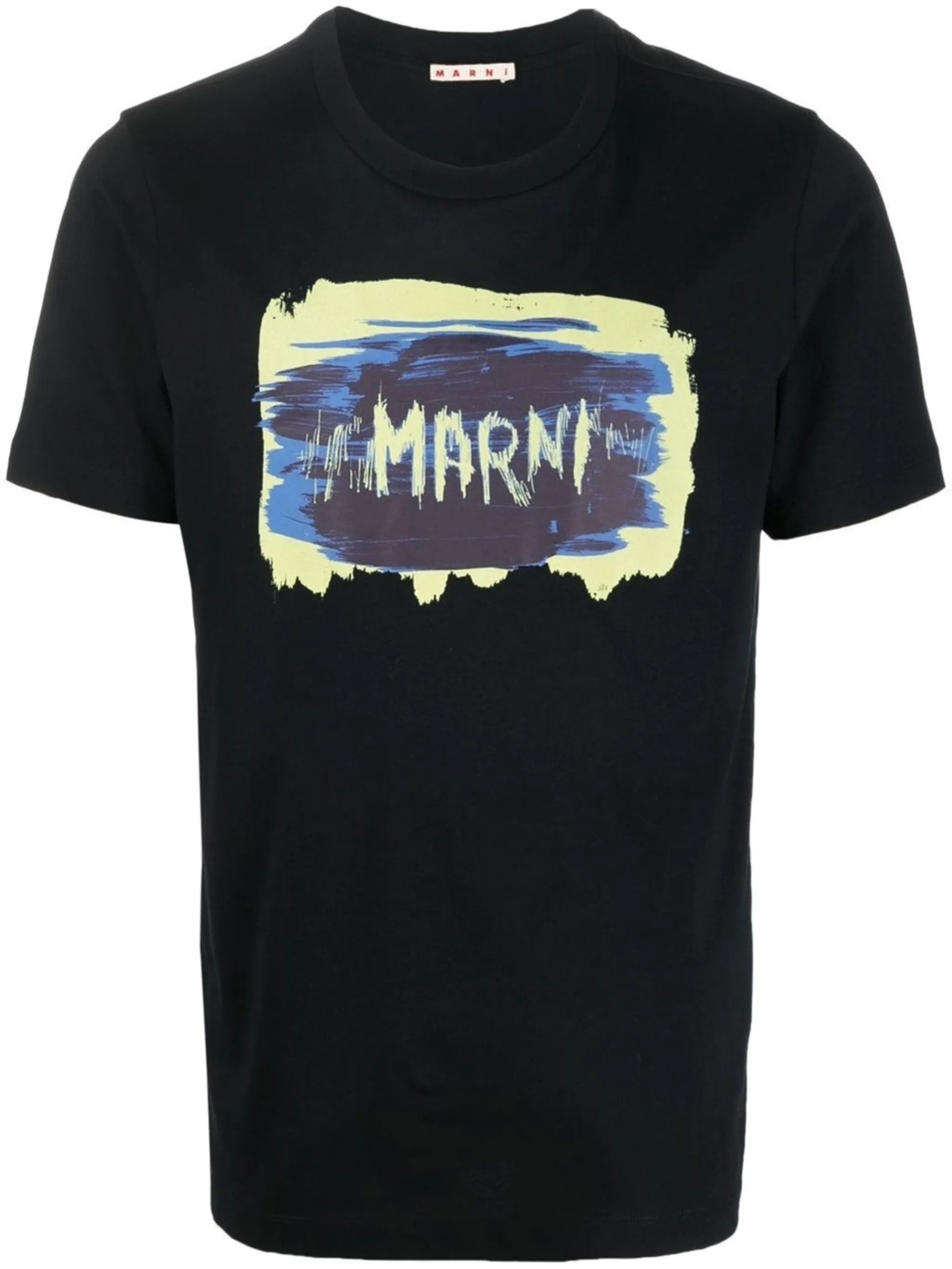 Marni o1y0225 Logo Crewneck T-Shirt in Black Size US S / EU 44-46 / 1 - 1 Thumbnail