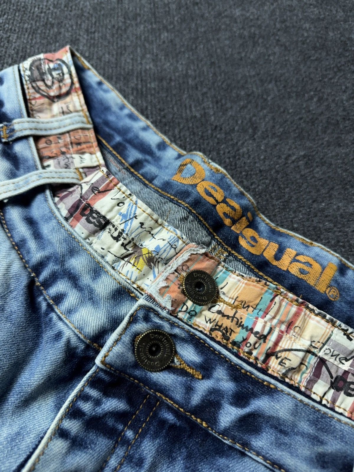 Desigual Y2k Vintage 00s Japanese Retro Desigual Waist Zip Denim Size US 34 / EU 50 - 12 Thumbnail