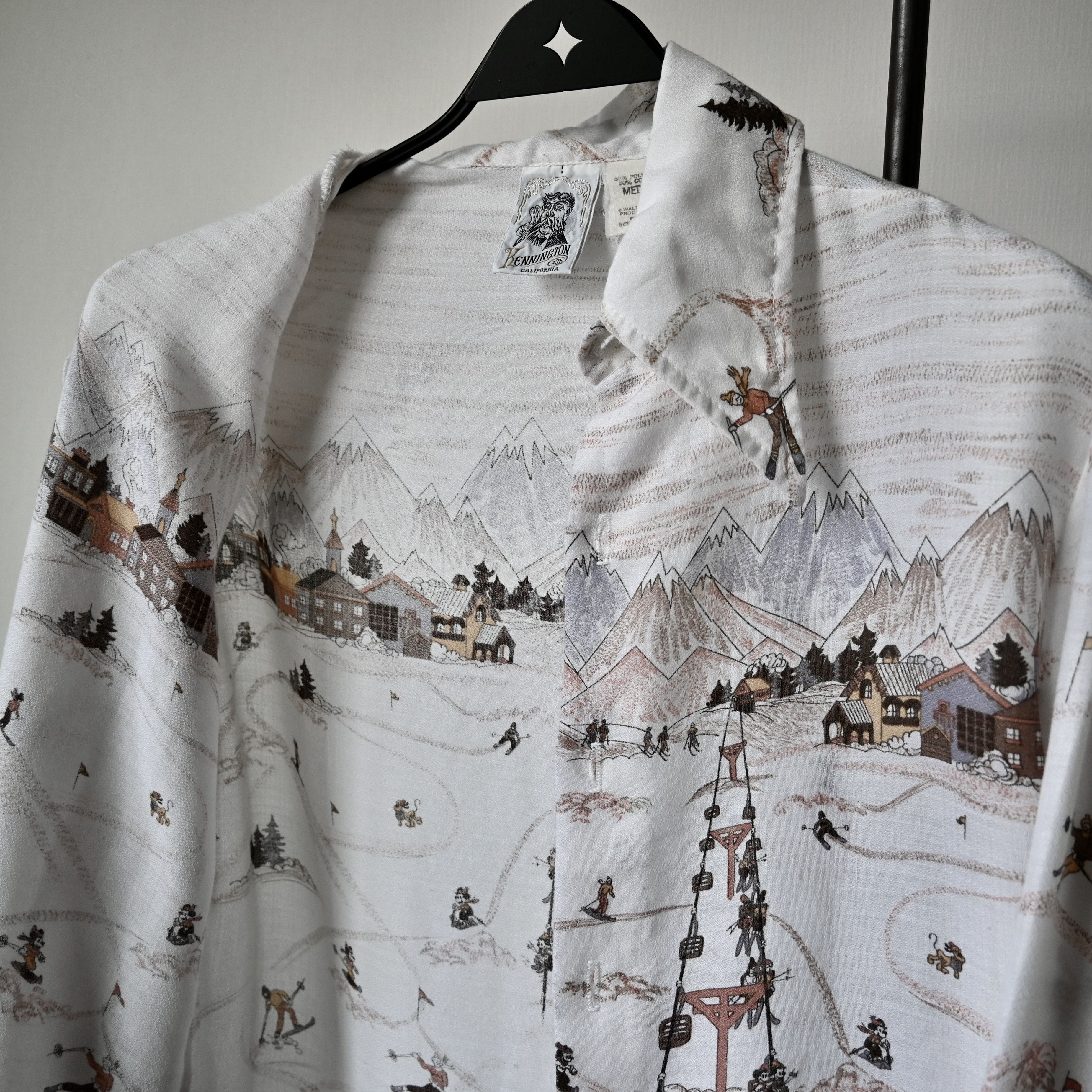 Kennington Ltd. VTG 1970s Kennington mickey mouse in snow mountain shirt Size US M / EU 48-50 / 2 - 9 Thumbnail