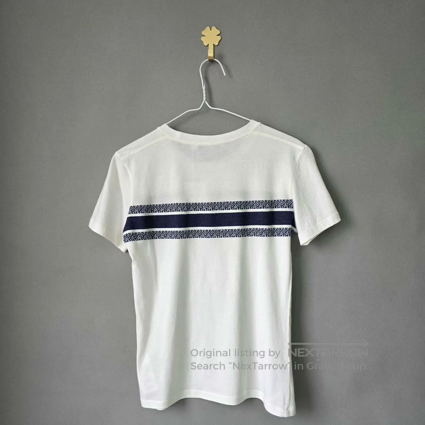 Dior Dior White Stripe Slogan T-Shirt. Size XS / US 0-2 / IT 36-38 - 2 Thumbnail