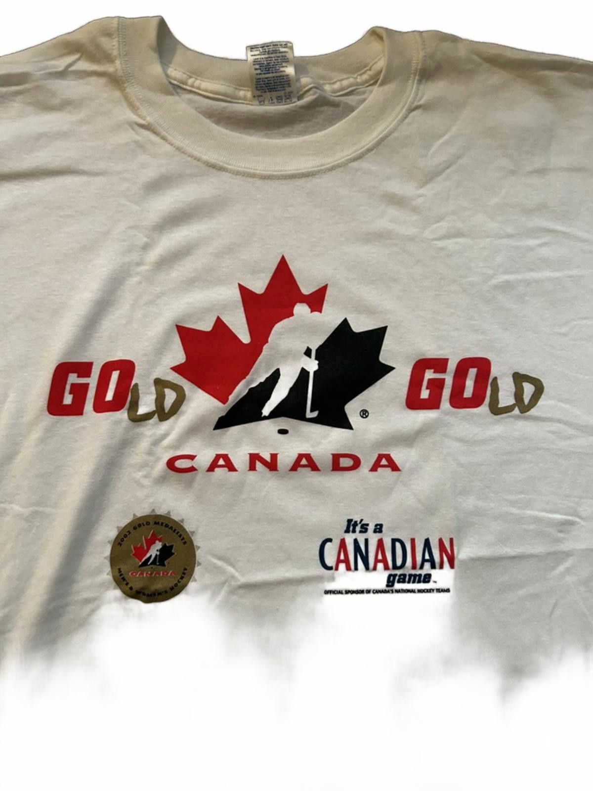 Gildan Vintage Canada "Go Gold" Molson Canadian Hockey T-Shirt Size US XL / EU 56 / 4 - 2 Thumbnail