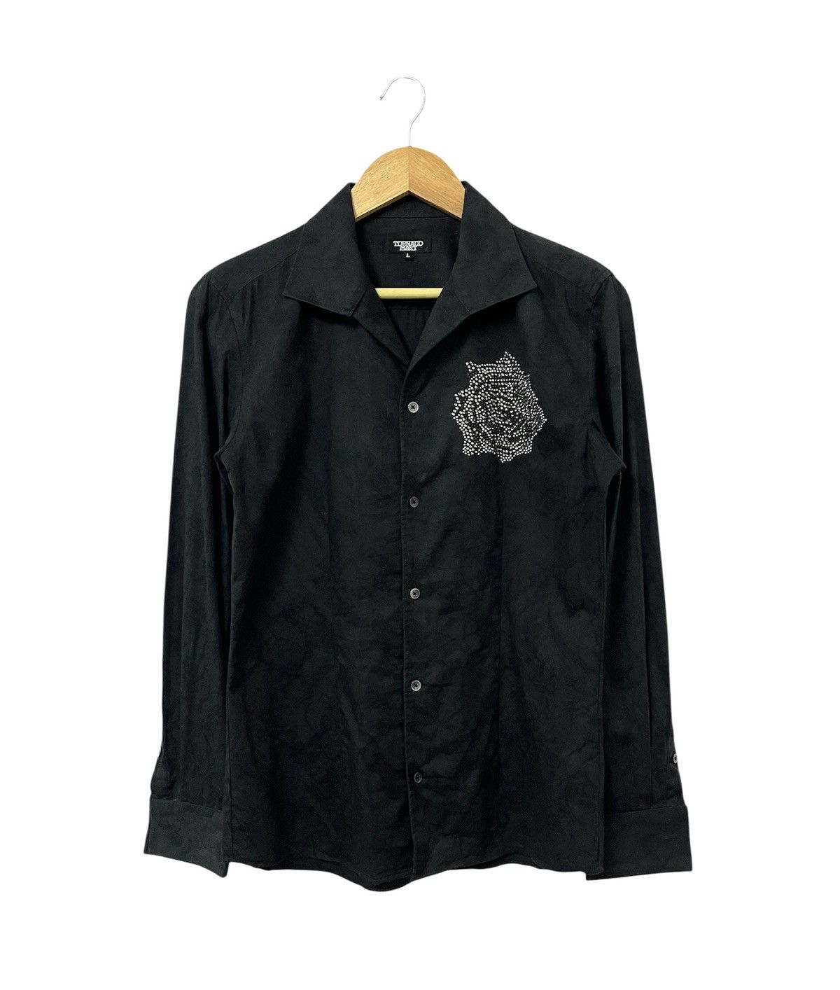 Tornado Mart TORNADO MART SEQUIN FLOWER DESIGN JAPANESE LONG SHIRT Size L / US 10 / IT 46 - 1 Thumbnail