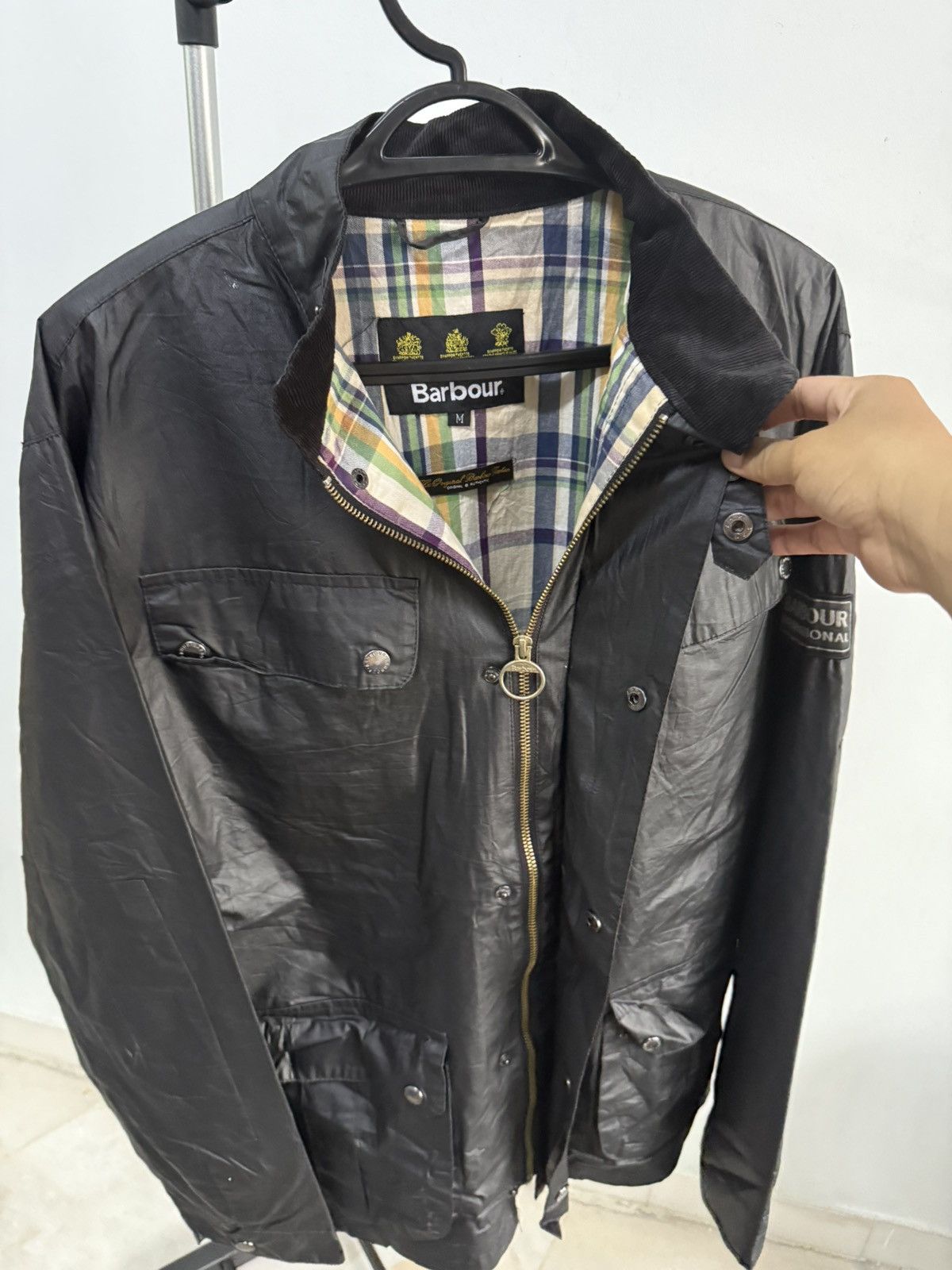 Barbour Black Barbour International Tourer Duke Waxed Jacket. Size US M / EU 48-50 / 2 - 7 Thumbnail