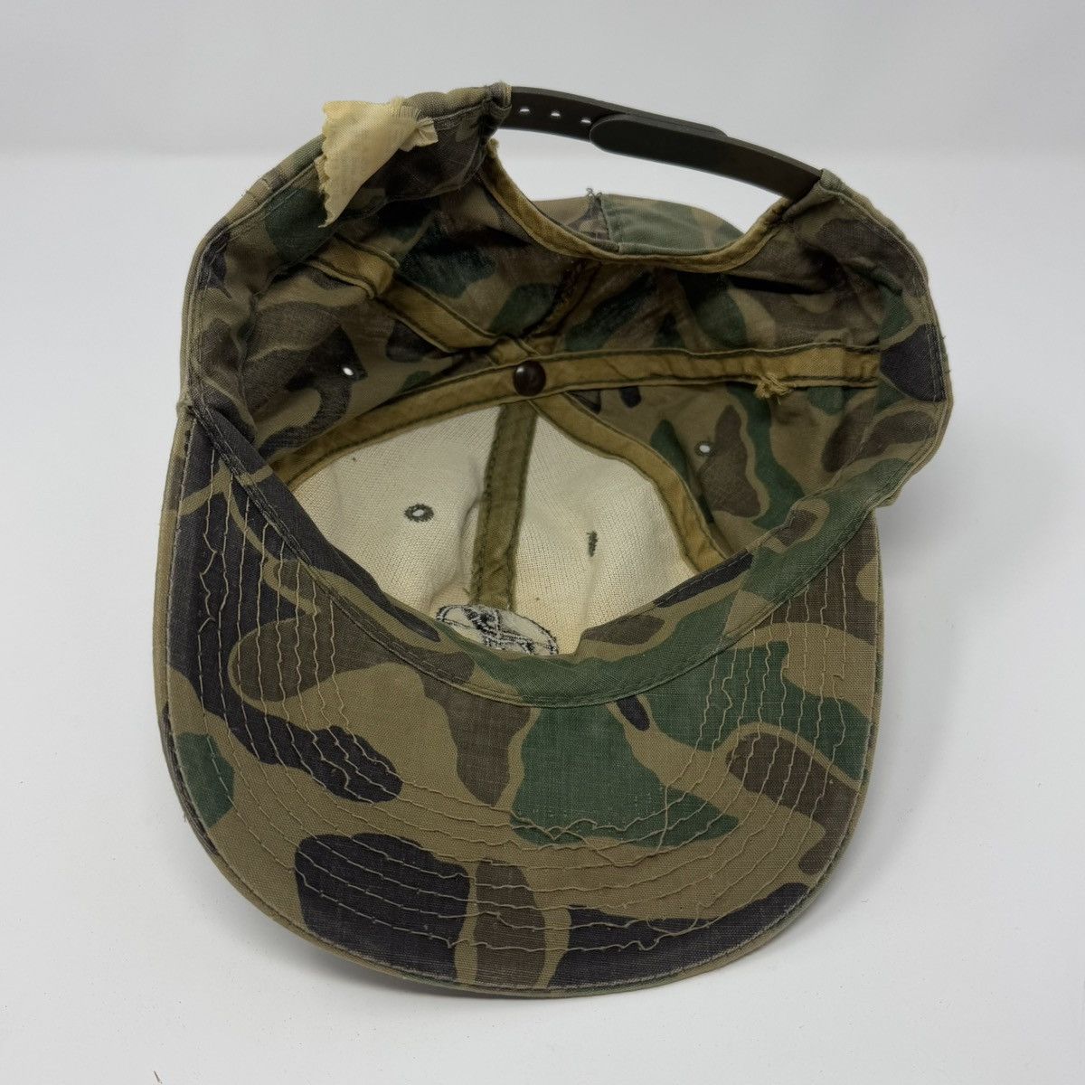 Vintage Vintage 90s Camouflage The Buck Stops Here Snapback Hat OSFA Size ONE SIZE - 4 Thumbnail