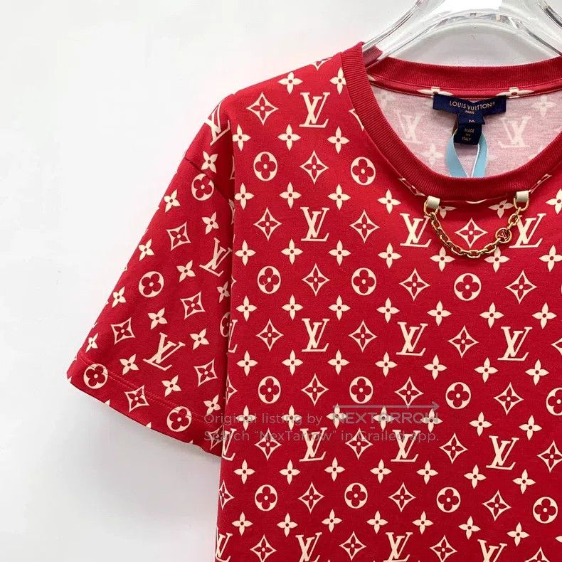 Louis Vuitton Louis Vuitton 23 red logo presbyopic full print cotton rou Size US M / EU 48-50 / 2 - 3 Thumbnail