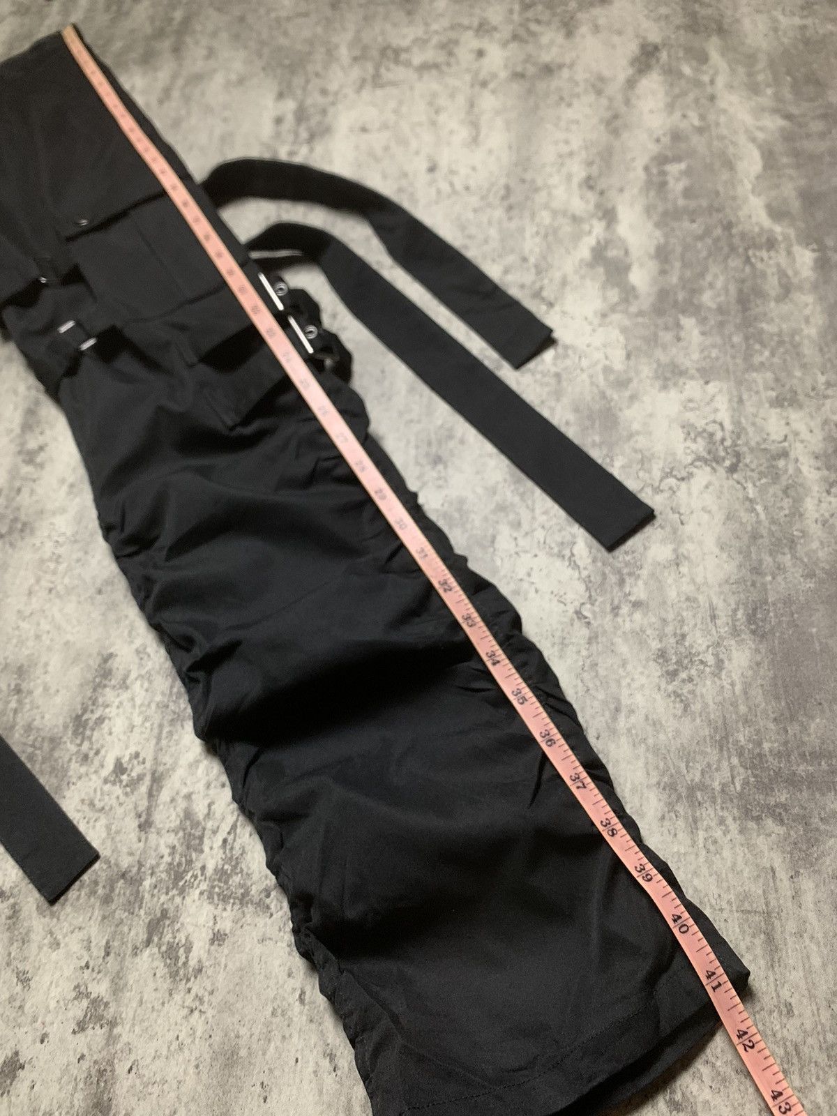 14th Addiction Y2K Kui Black Bondage Cargo Multi Pocket Pants Vkei Style Size US 30 / EU 46 - 11 Thumbnail