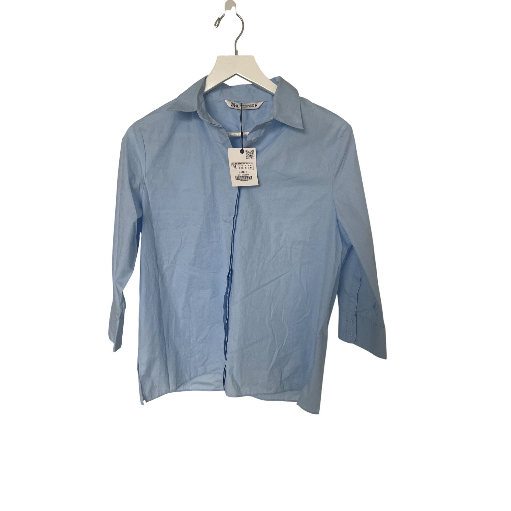 Zara Zara Blue Button Down Shirt Size M / US 6-8 / IT 42-44 - 3 Thumbnail