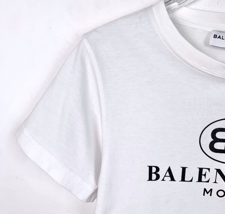Balenciaga Balenciaga white logo letter print round neck cotton short s Size US S / EU 44-46 / 1 - 3 Thumbnail