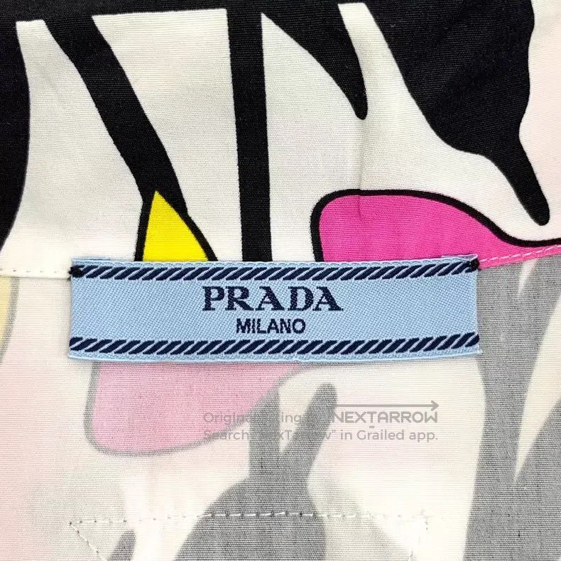 Prada Prada Color-blocked floral print cotton lapel single-breas Size XXS / US 00 / IT 34 - 6 Thumbnail