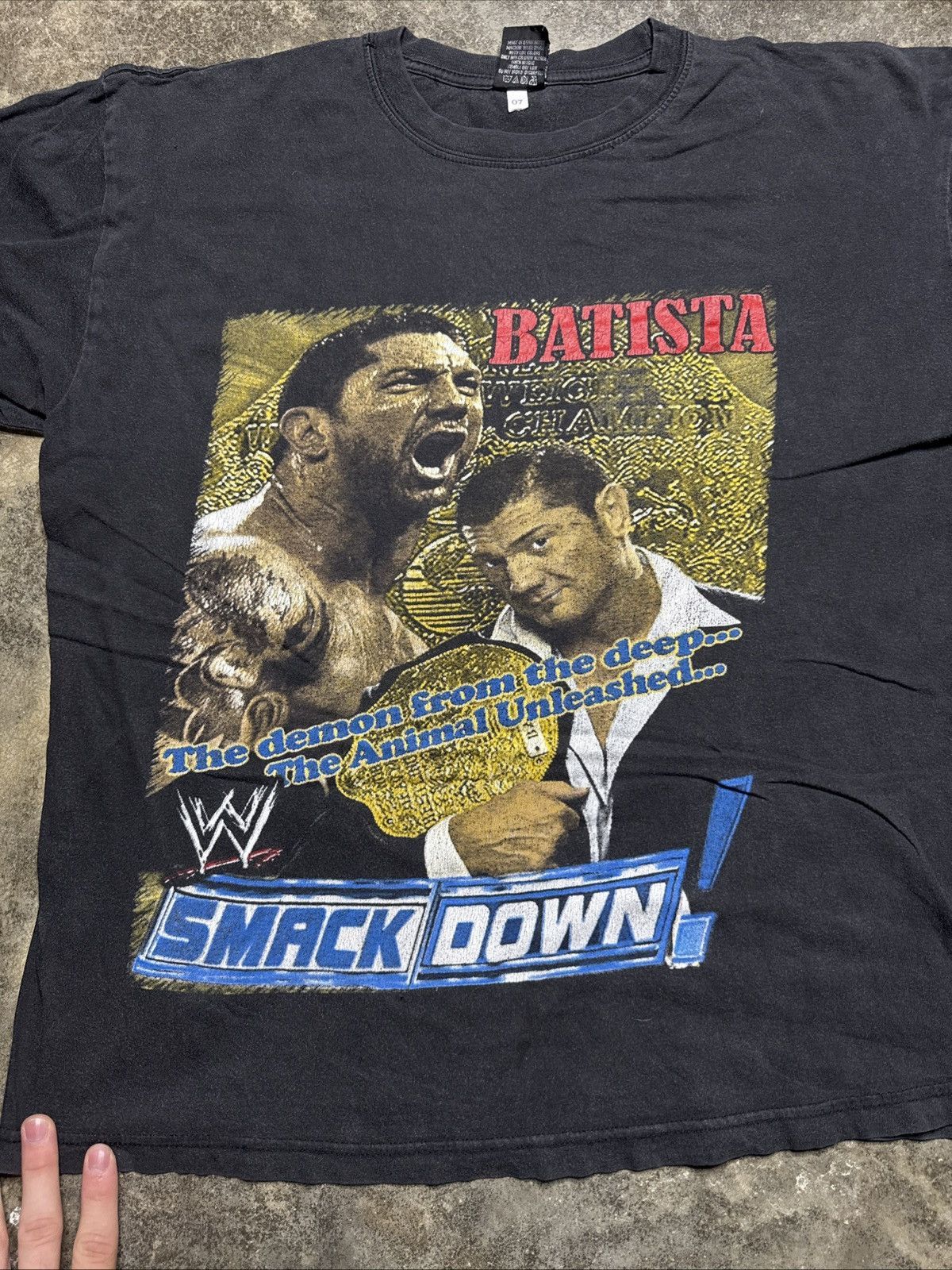 Vintage vintage dave batista rap tee wwe rap style tshirt Size US L / EU 52-54 / 3 - 7 Thumbnail
