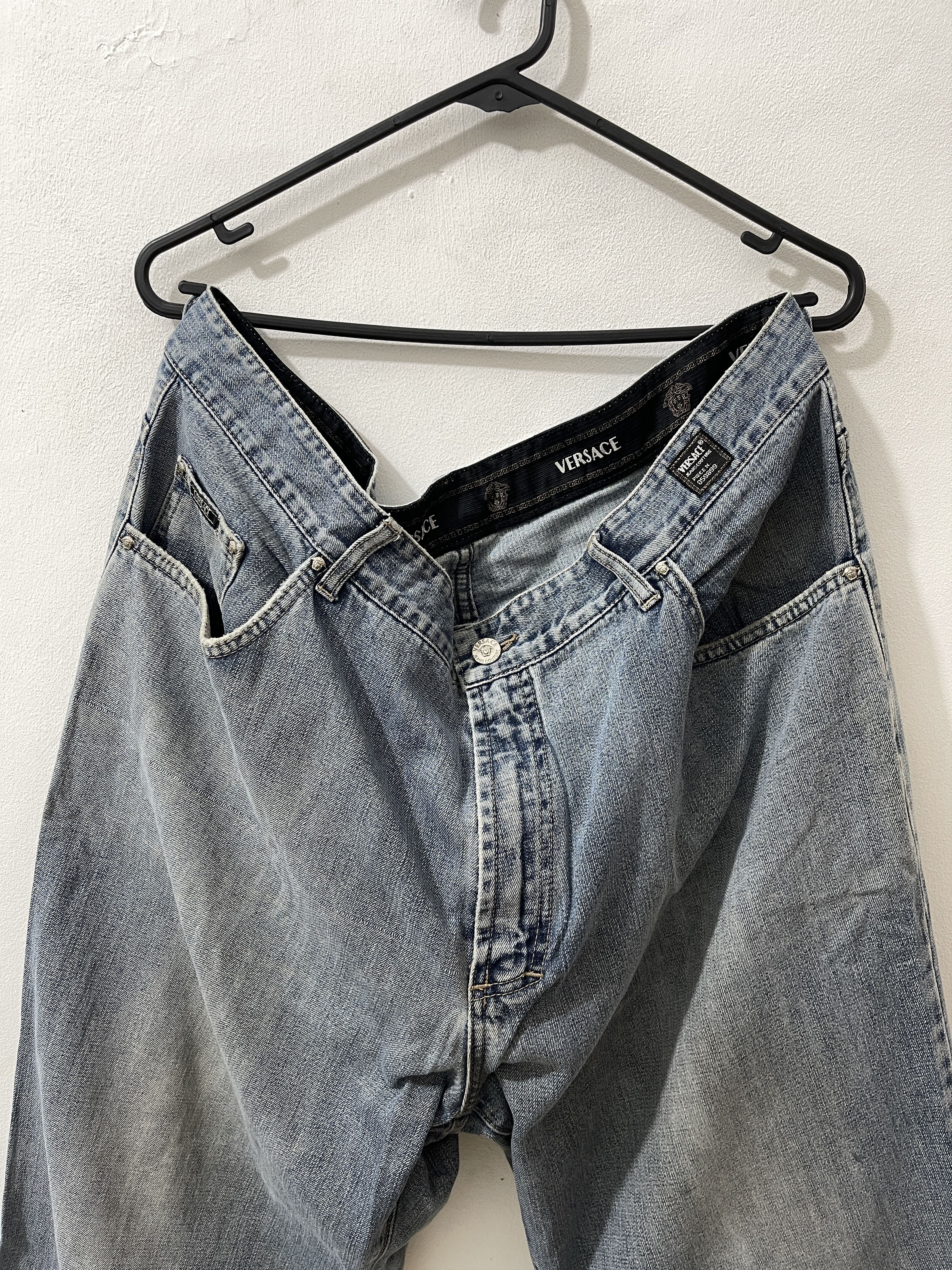 Versace Vintage Versace Jeans Couture Faded Distressed Baggy Pants Size US 42 / EU 58 - 2 Thumbnail