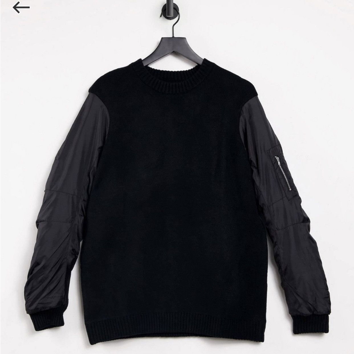 Bershka Bershka Sweater With Nylon Sleeves Size US S / EU 44-46 / 1 - 5 Thumbnail