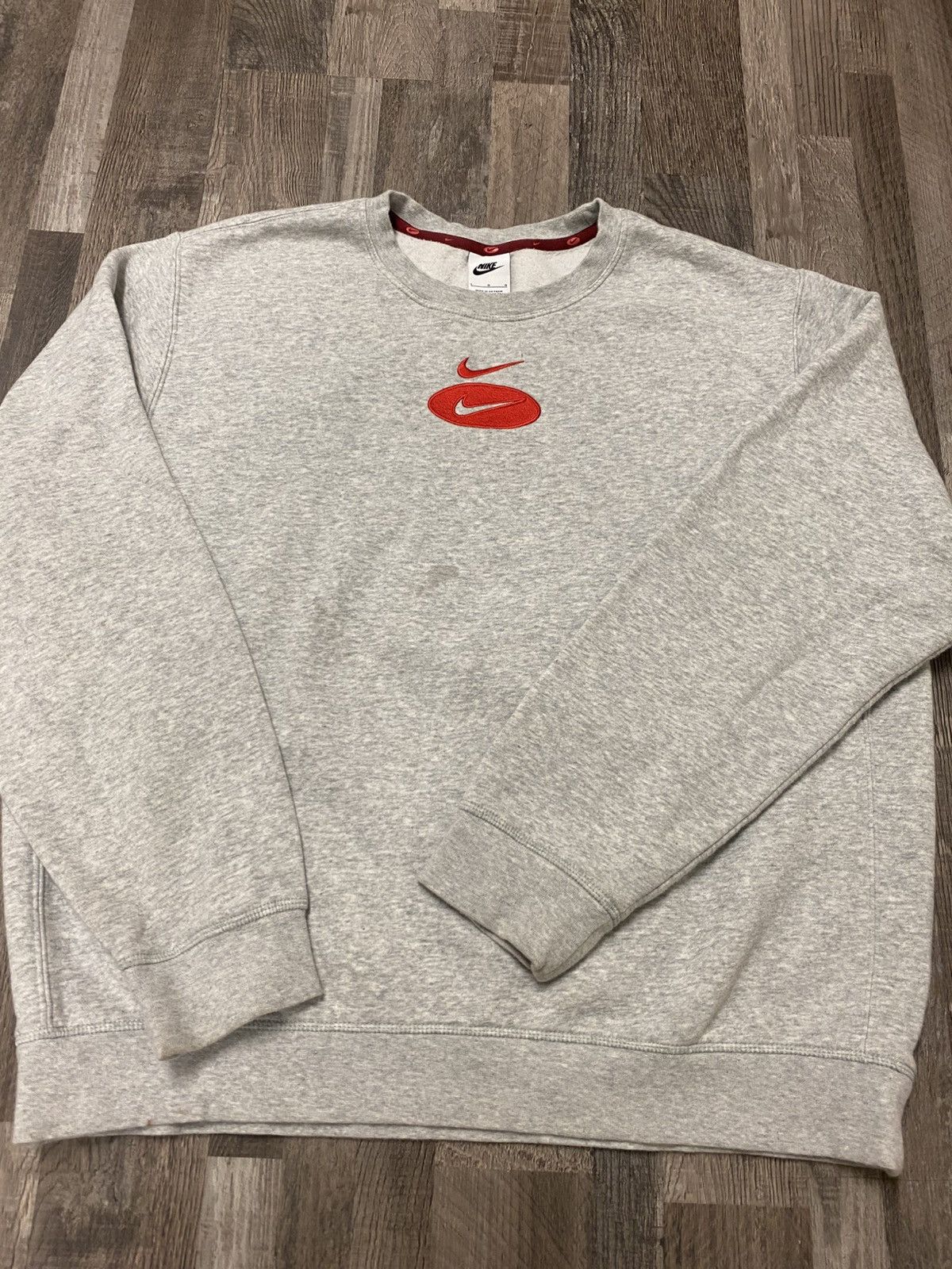 Nike Double Center Swoosh Pullover Sweatshirt Y2K