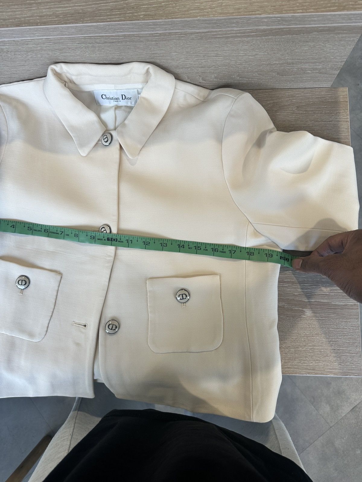 Dior Christian Dior Beige wool mixed mulberry silk Jacket. Size M / US 6-8 / IT 42-44 - 7 Thumbnail