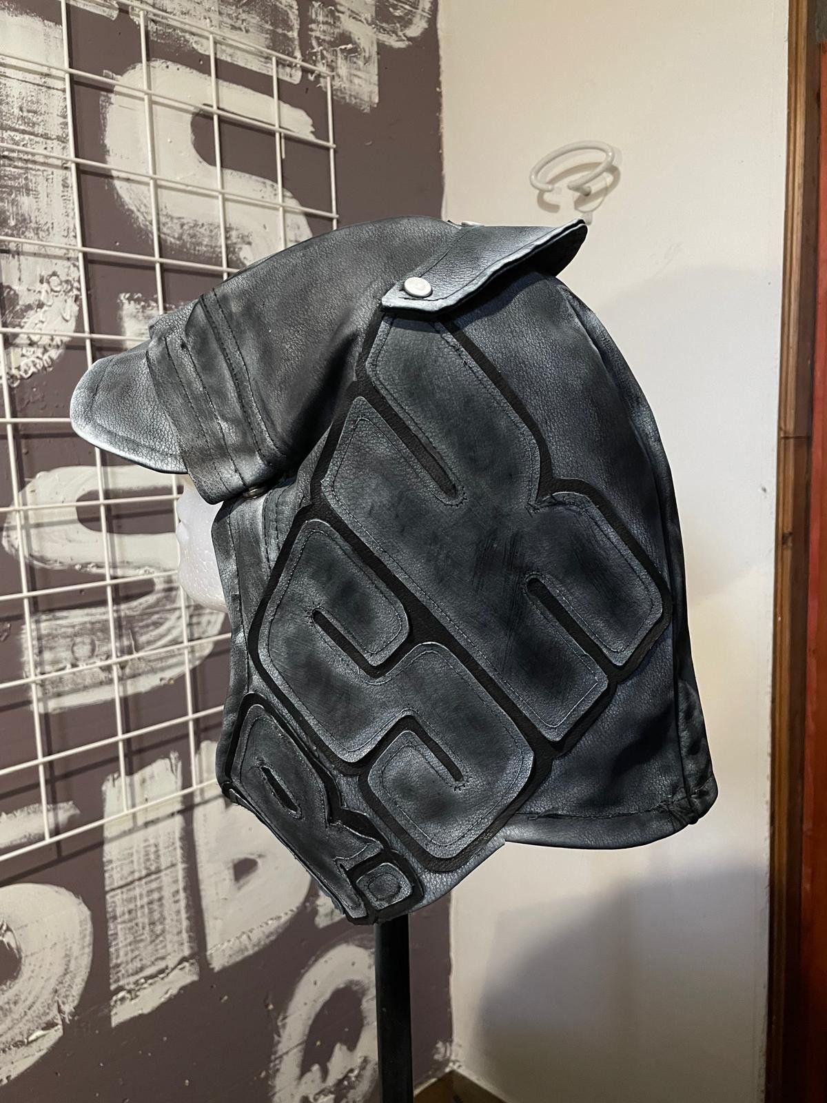 Handmade × Leather DR.SK'hood Black leather skimask Size ONE SIZE - 8 Thumbnail