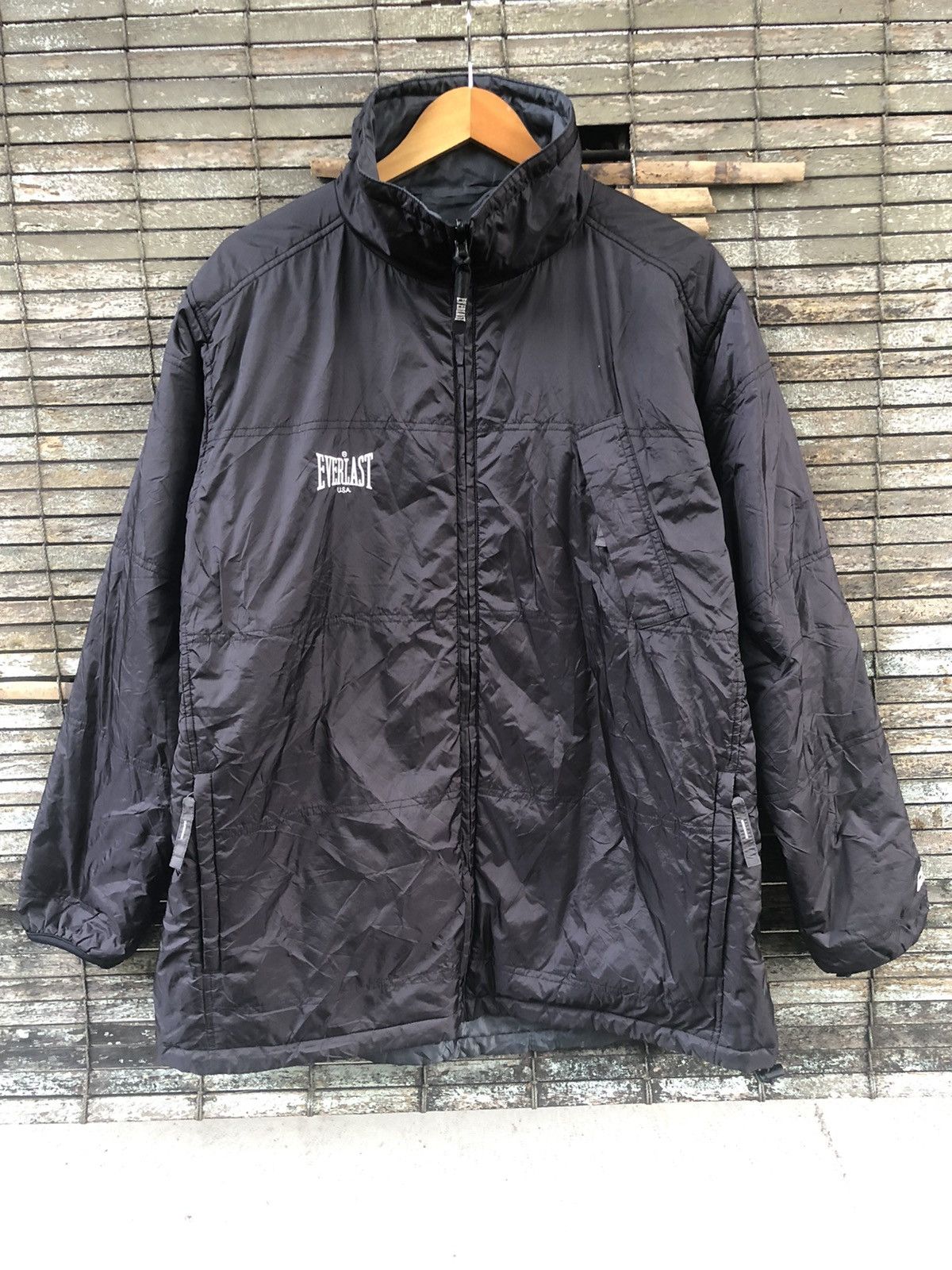image of Vintage Reversible Everlast Galanots Fullzipper Jacket in Black, Men's (Size Large)
