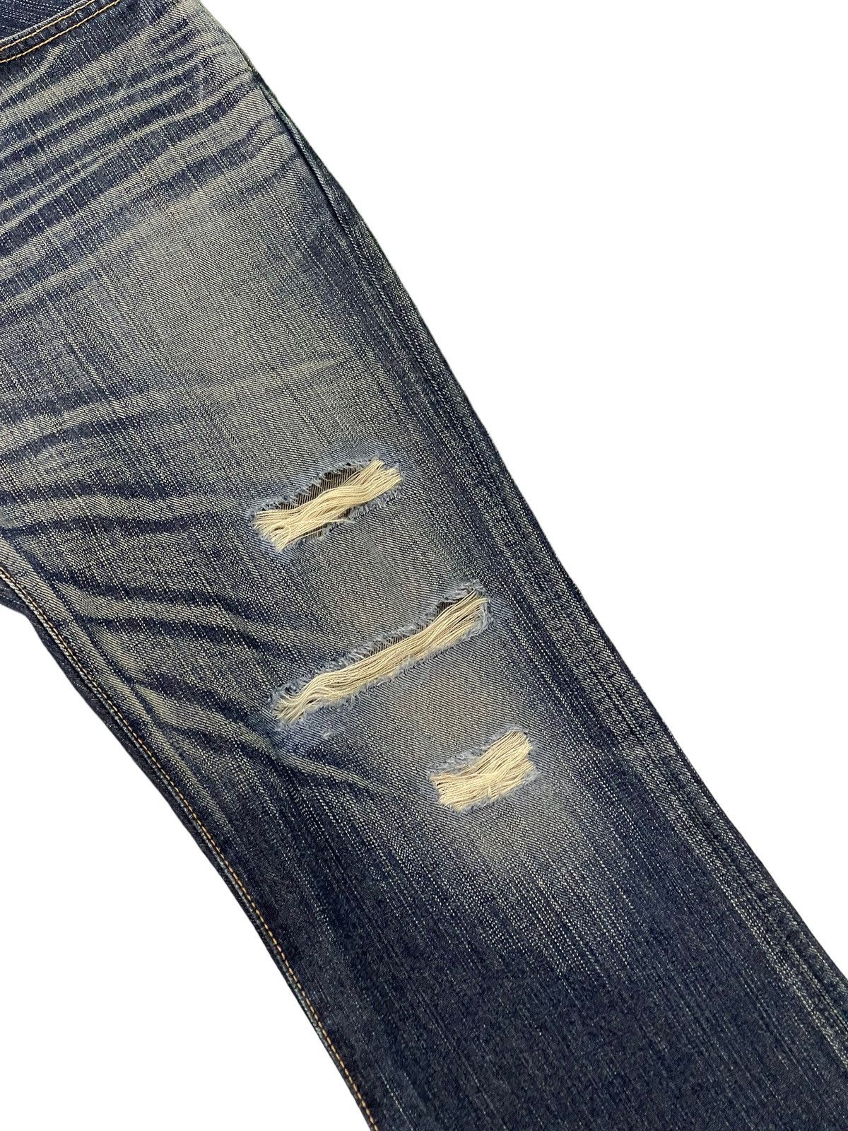 Japanese Brand Flare Jeans Edwin Japan Thrashed Distress Boot Cut 6🟦2 Size US 34 / EU 50 - 7 Thumbnail