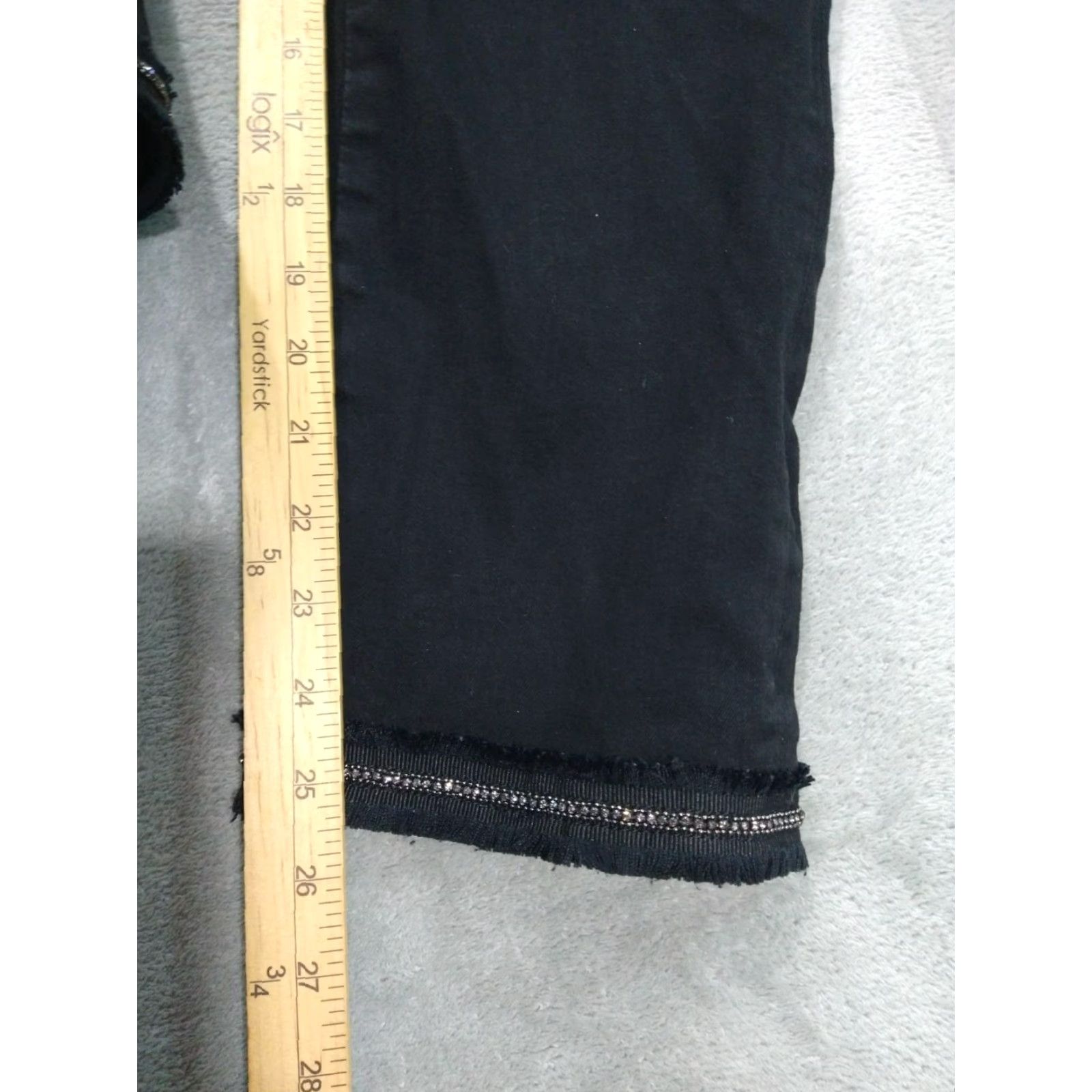 7 For All Mankind 7 For All Mankind Jeans Womens 10 Black Denim Ankle Straight Mid Rise Stretch Size 32" / US 10 / IT 46 - 6 Thumbnail