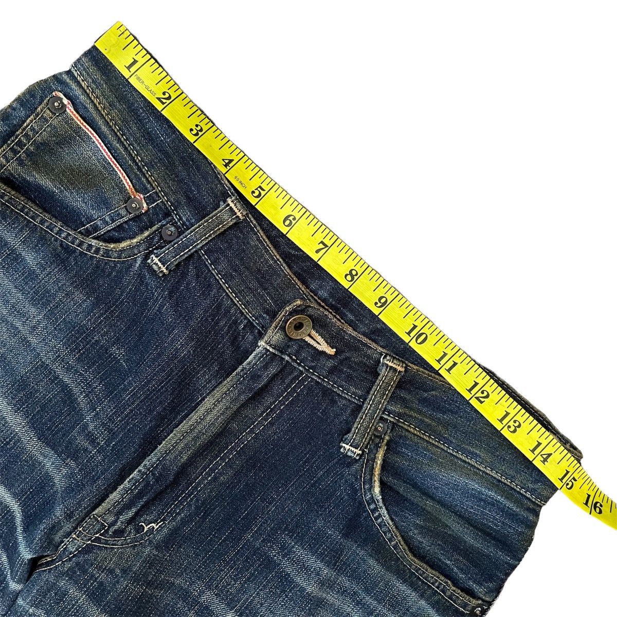 Iron Heart Selvedge Jeans Edwin 505s Red Line Distressed Denim Momotaro Size US 29 - 6 Thumbnail