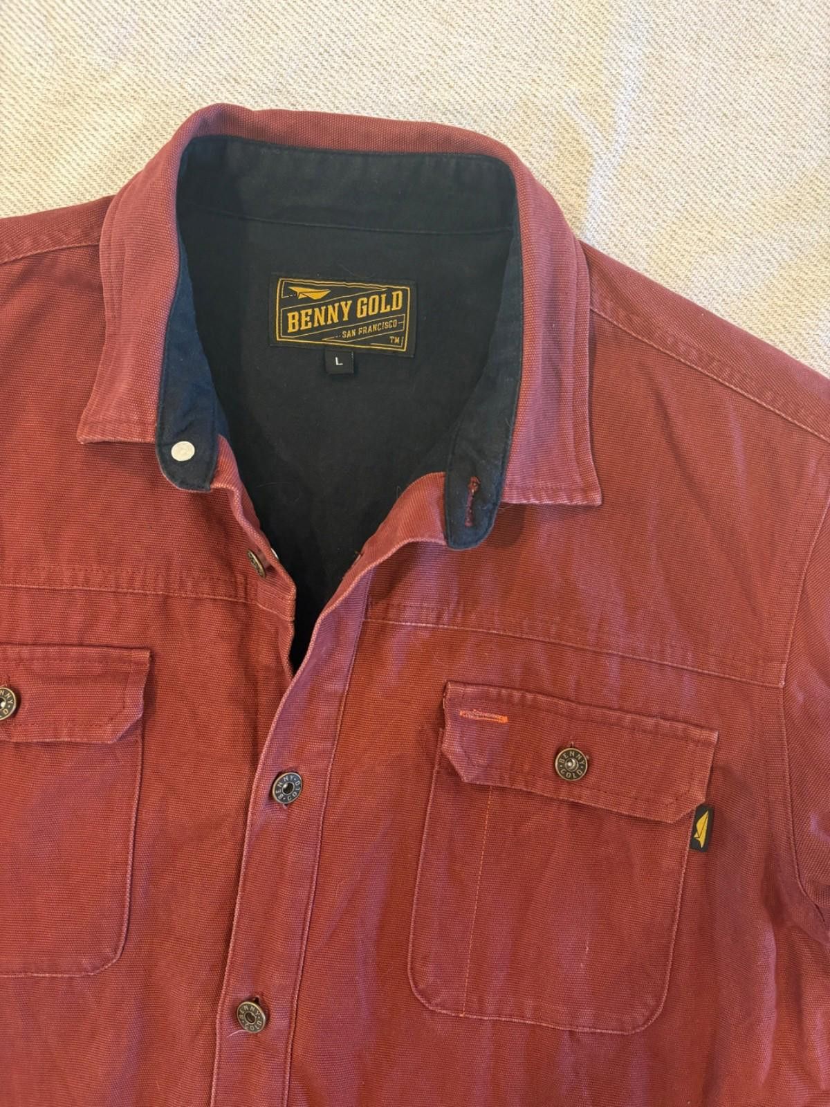 Benny Gold Benny Gold San Francisco Canvas Shirt Jacket Rust Size L Size US L / EU 52-54 / 3 - 6 Thumbnail