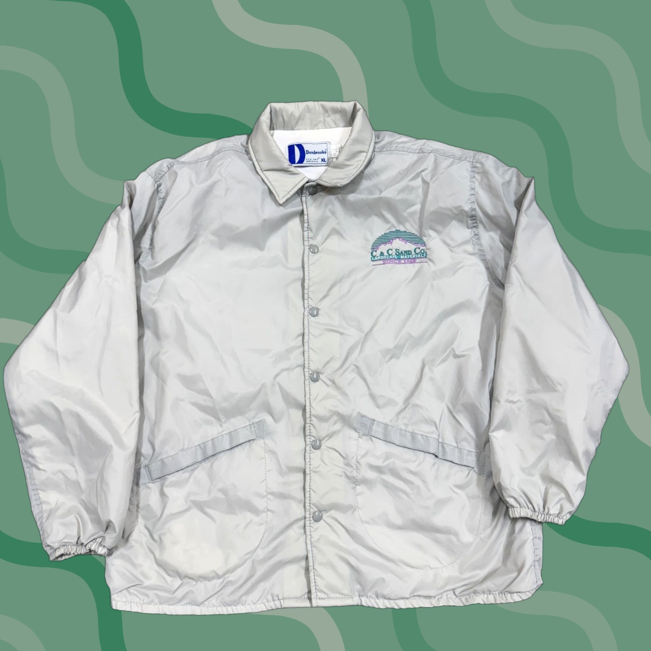 Dunbrooke VINTAGE Dunbrooke Jacket Mens XL Gray Pla-Jac Windbreaker US Made 80s Windbreaker Jacket Gray XL Mens Size US XL / EU 56 / 4 - 1 Thumbnail