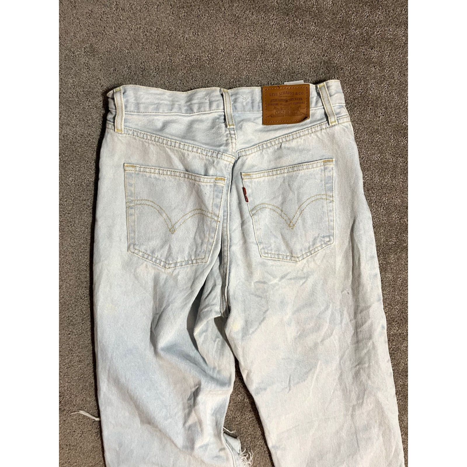 Levi's Levi's Premium Ribcage Straight Ankle Jeans Womens 26 Regular Blue 90s Logo Distressed Pockets Stretch Denim Jeans Style Straight Rise High Size 26" / US 2 / IT 38 - 2 Thumbnail