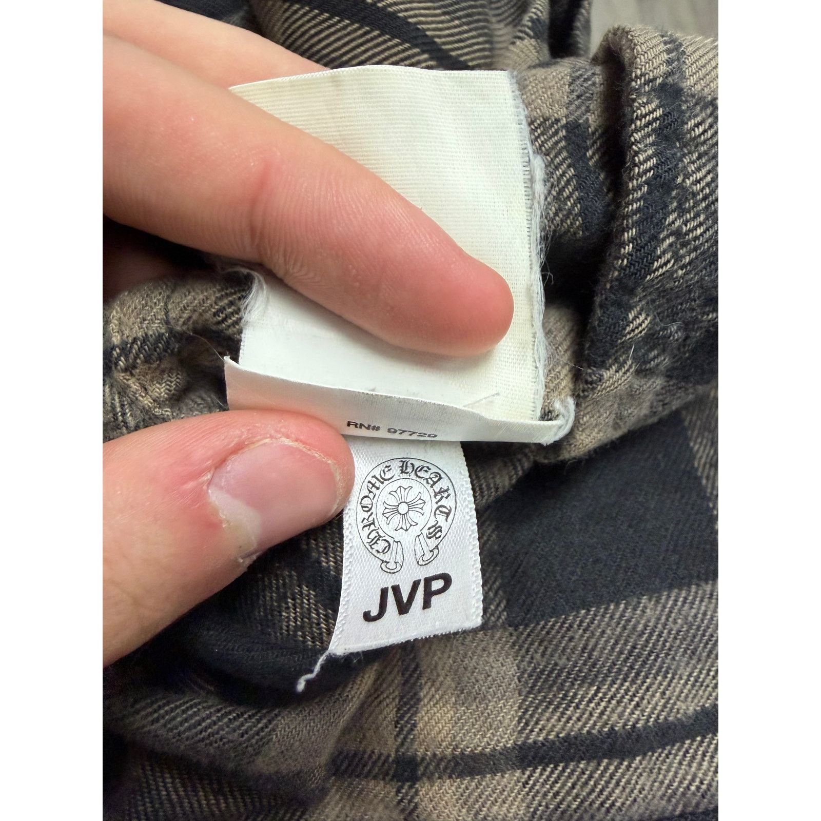 Chrome Hearts Chrome Hearts Brown Plaid 2 Patches Flannel Shirt Size US S / EU 44-46 / 1 - 4 Thumbnail