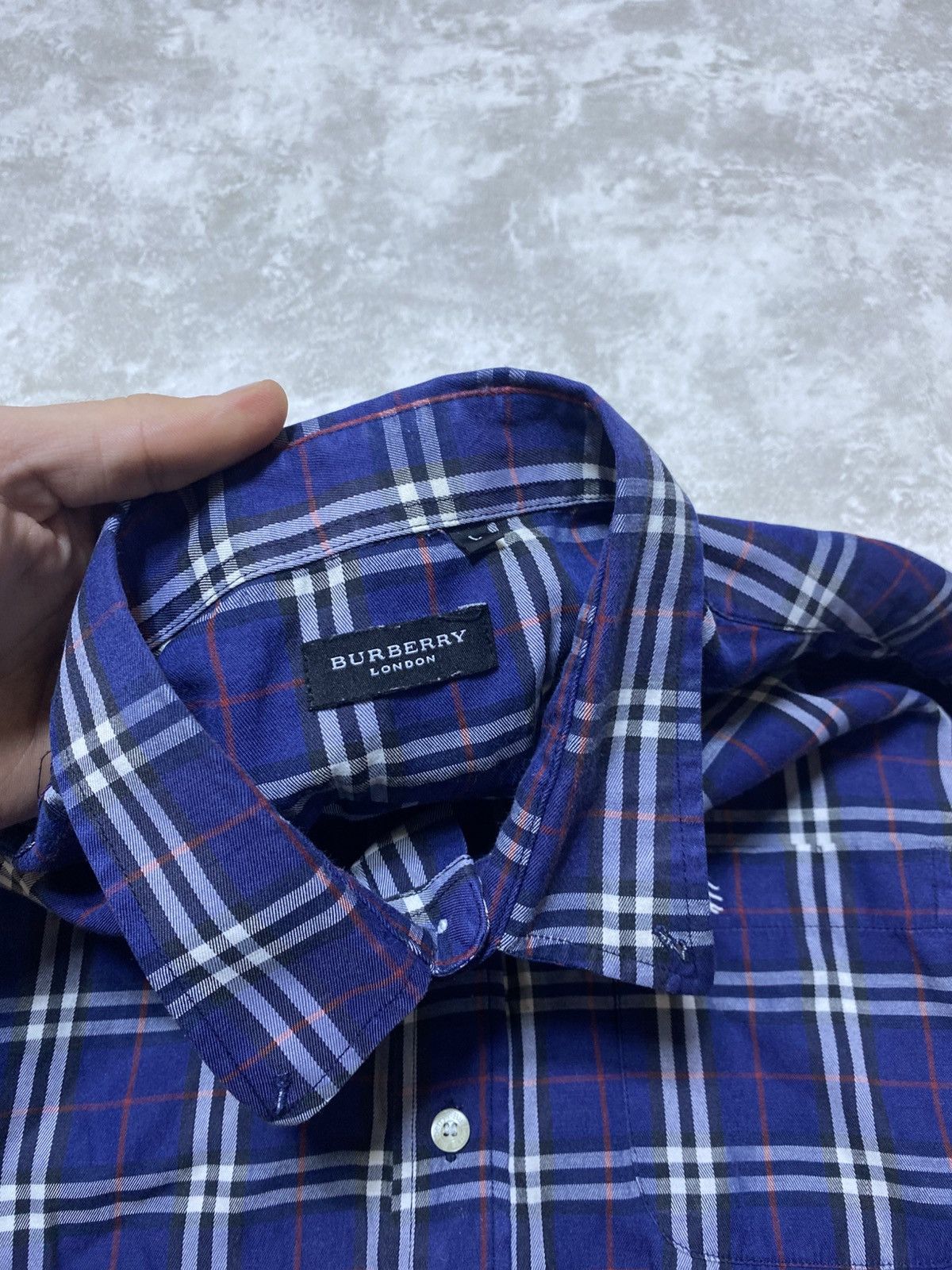 Burberry Burberrys London Navy Nova Check Flannel Button Down Shirt Size US L / EU 52-54 / 3 - 5 Thumbnail