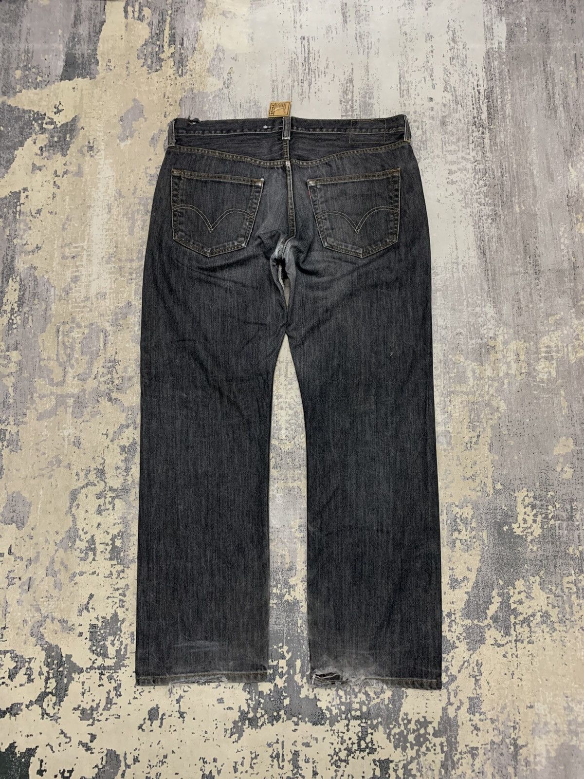 Levi's Vintage Y2K Levis 501 Distressed Black Jeans W36x30 Size US 36 / EU 52 - 6 Thumbnail