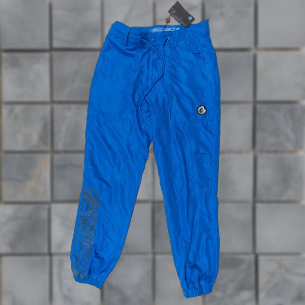 Vintage Cookies SF Women's Windbreaker Pants - 28 - Blue - Track Pants - Streetwear - Regular - Casual - Mens? Womens Size 28" / US 6 / IT 42 - 1 Thumbnail